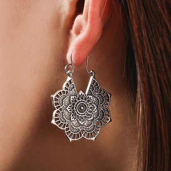 Boho hoop earrings M74 - Picture 1 of 7